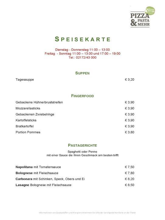 Giuse's Pizza, Pasta und mehr